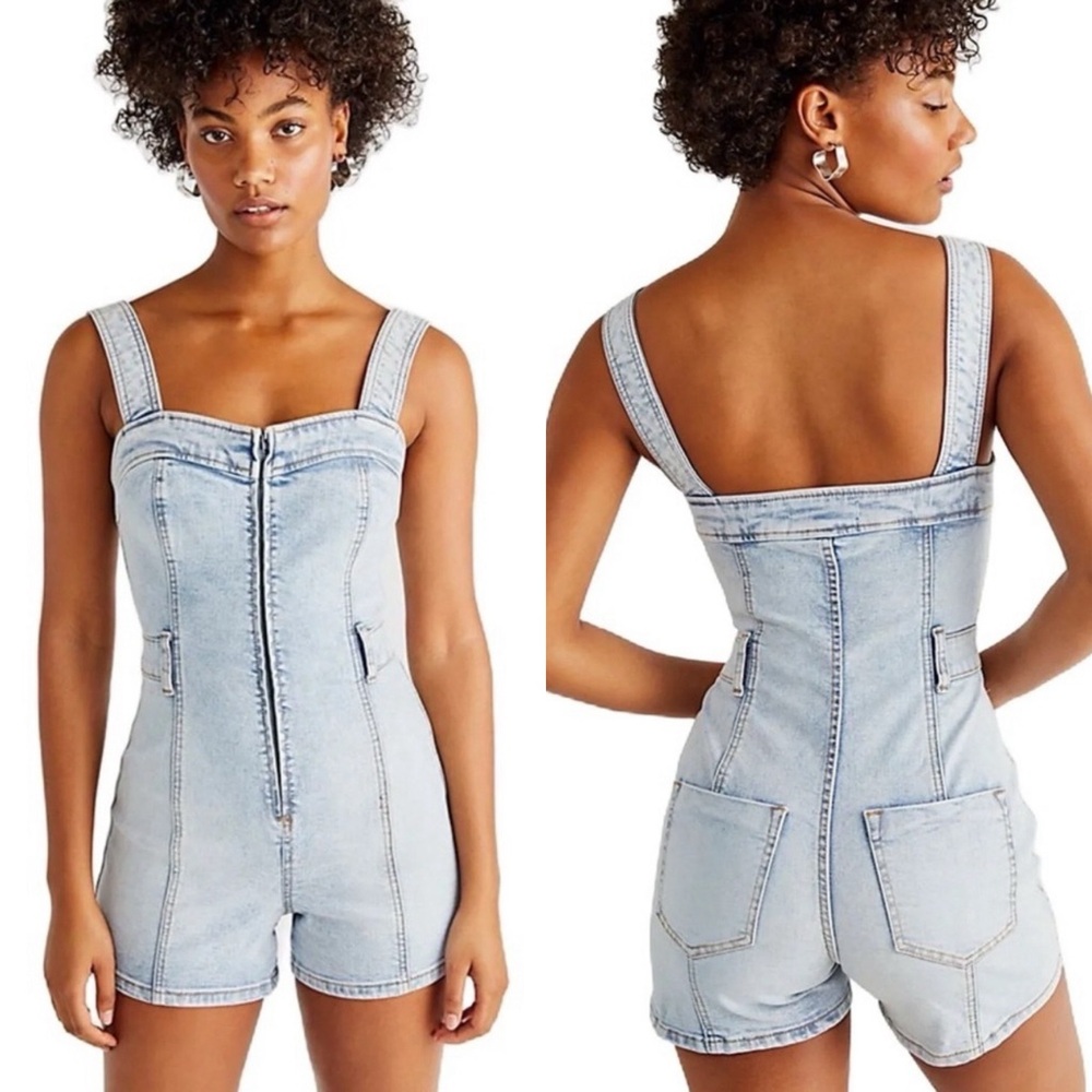 WE THE FREE Lady Of The Hour CRVY Denim Romper